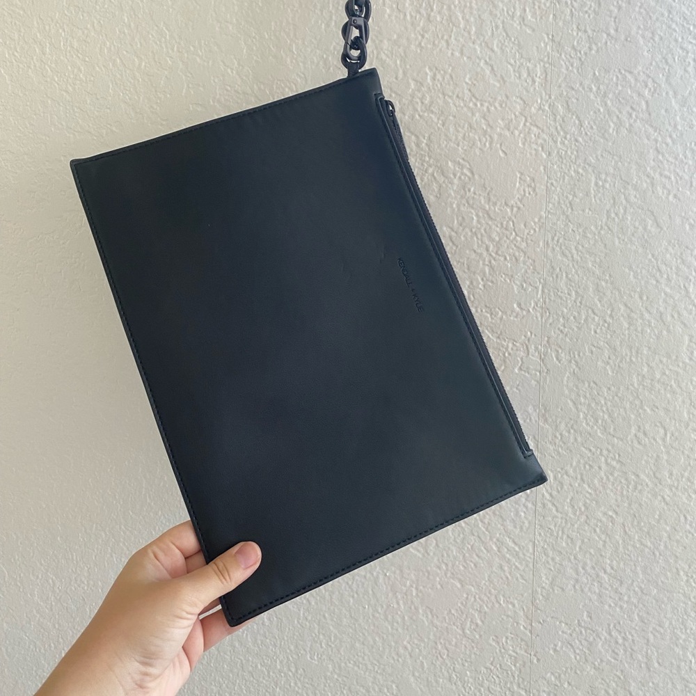 KENDALL+KYLIE Black Leather Chain Clutch - Picture 4 of 7